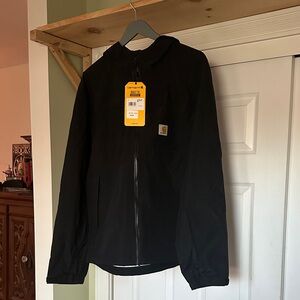Carhartt Men's Black Windbreaker Jacket with Hood
